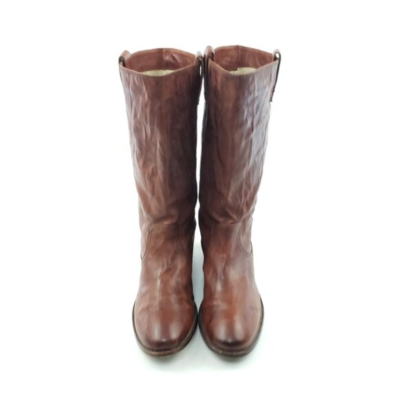 Frye Anna Women’s Mid Pull On Boots Brown Leather Size 8M - Picture 3 of 14